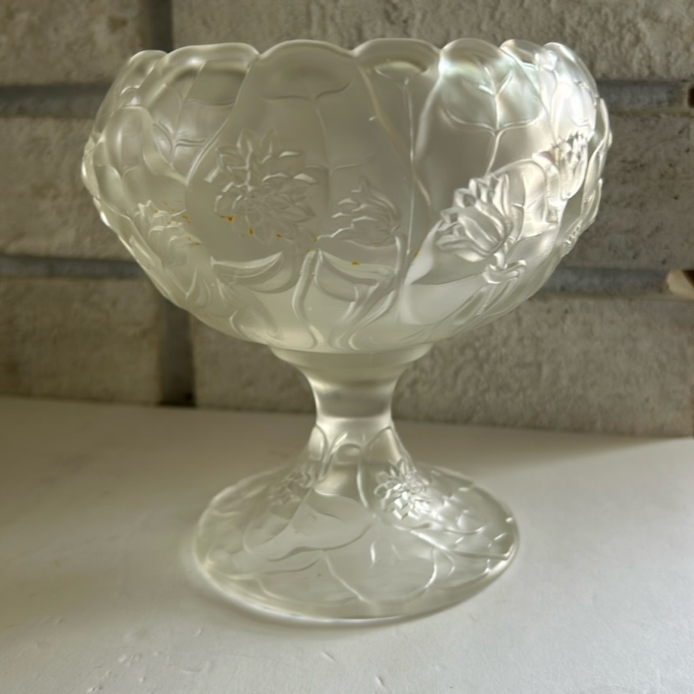 Fenton Satin Glass Compote